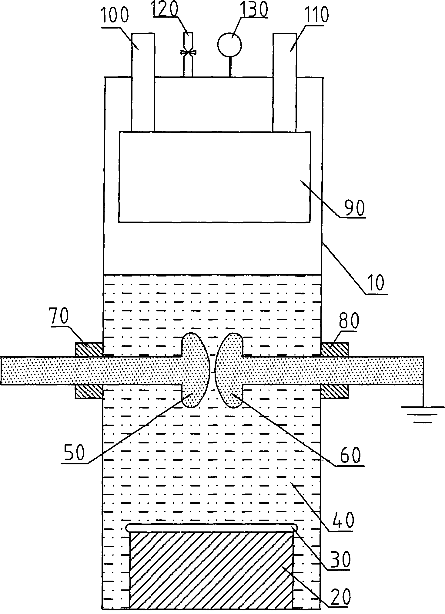 Medium insulation properties measuring apparatus for gas-liquid two-phase fluid state