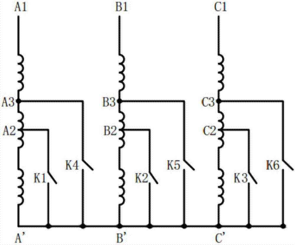 Multi-tap winding wide speed regulation permanent-magnet synchronous motor