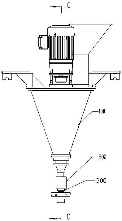 Blanking device of capsule cup filling machine