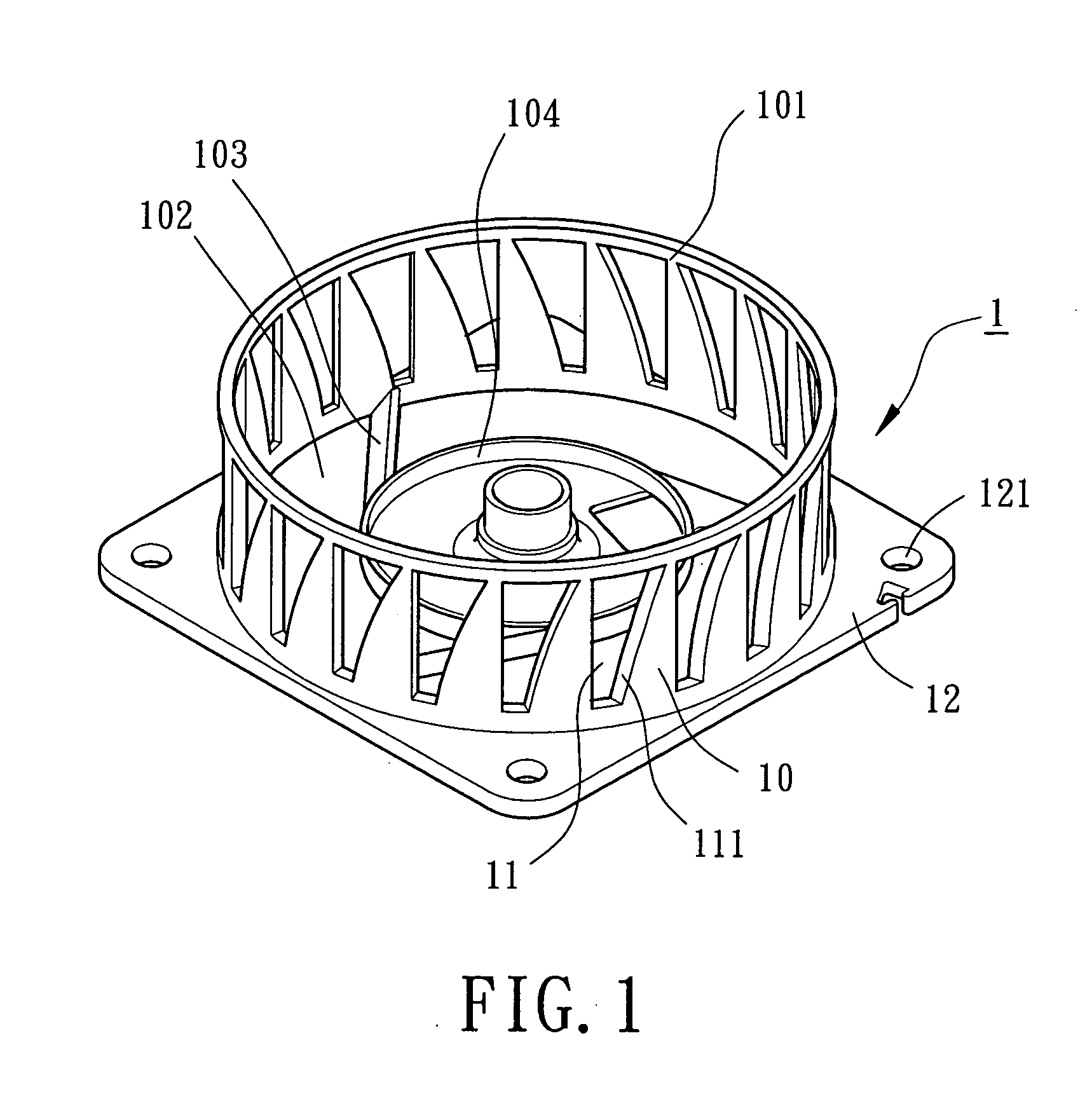 Housing for axial flow heat-dissipating fan