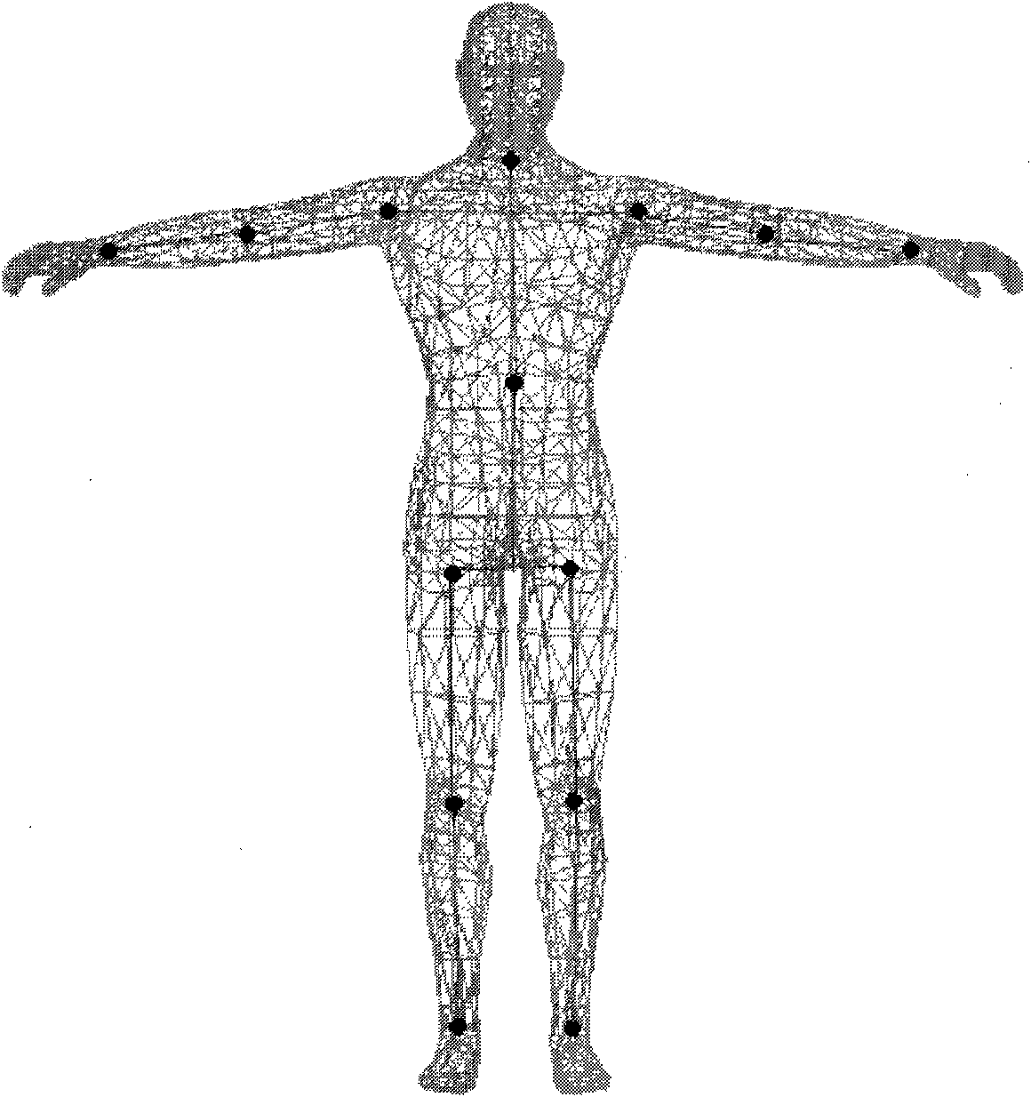 Three-dimensional human modeling method by using cartographical sketching