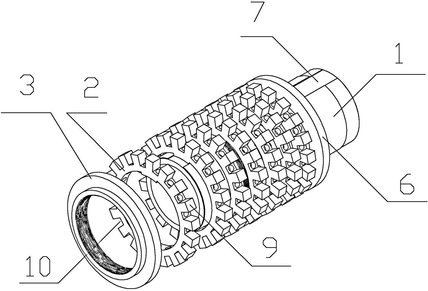 A squeeze roller for lead ingot cold granulator