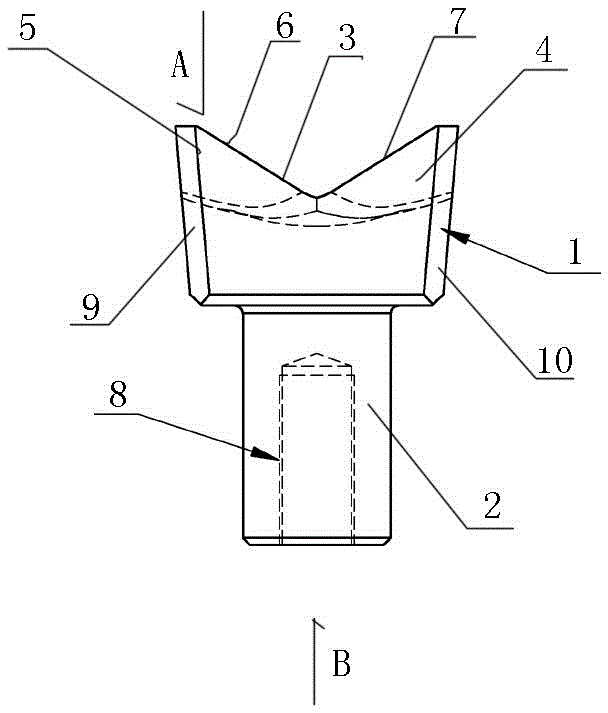 Branch crusher tooth