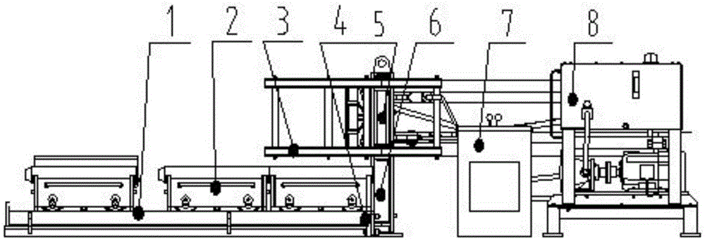 Metal mold casting demolding machine for tubular shells