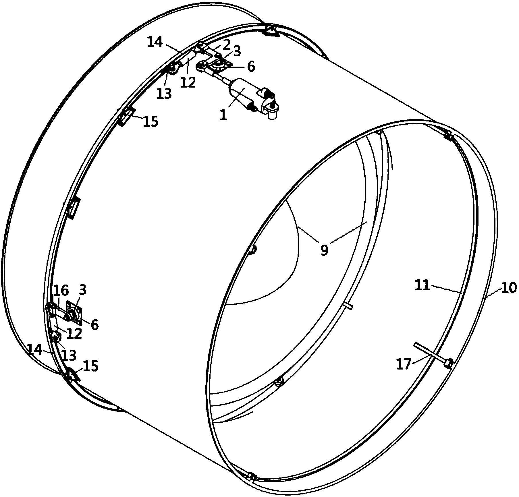 Common drive type rear duct ejector in adjustable mechanism of variable cycle engine