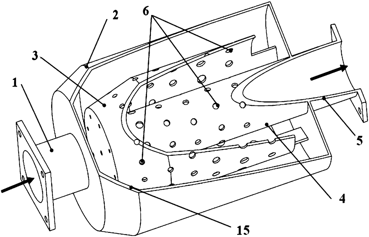 Gas engine intake mixing cavity