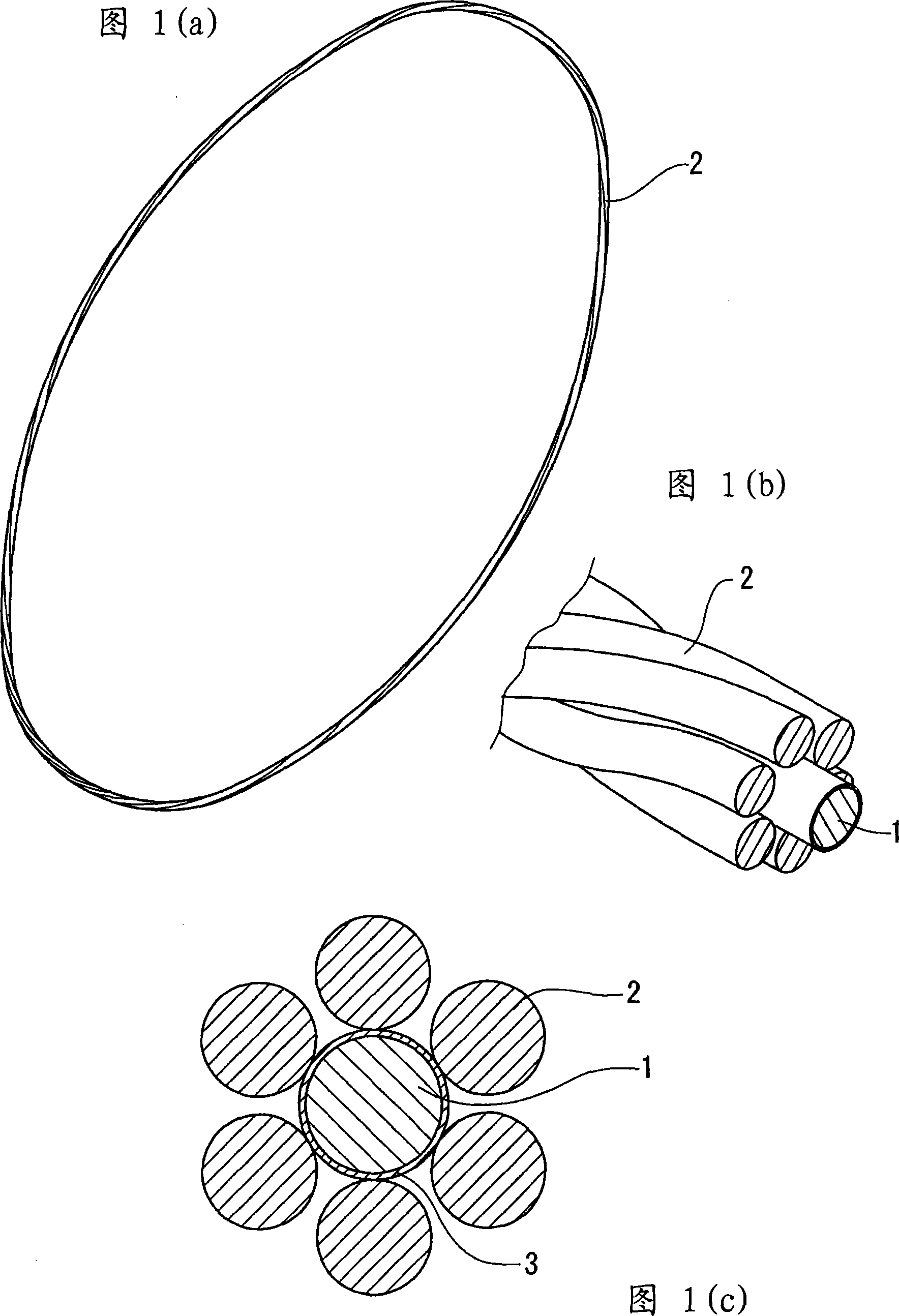 Annular concentric stranded bead cord and method for producing the same