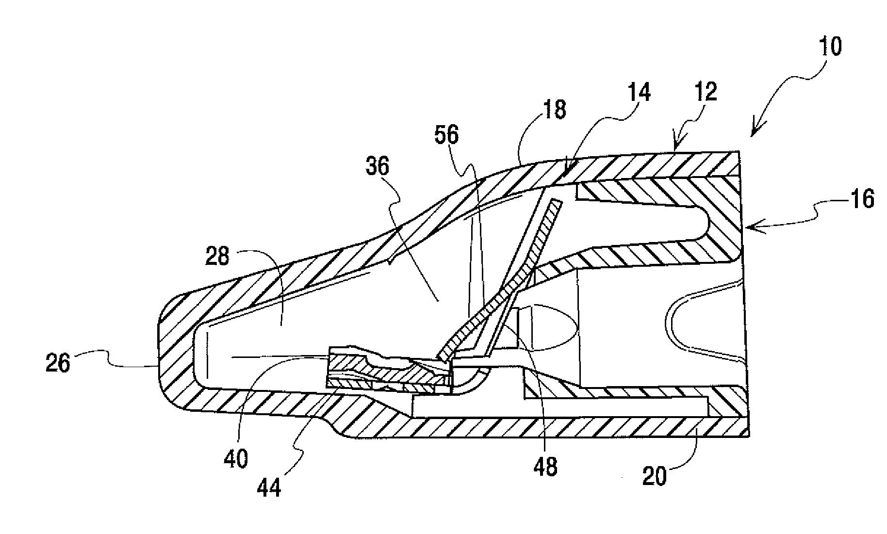 Push-in wire connector with improved busbar