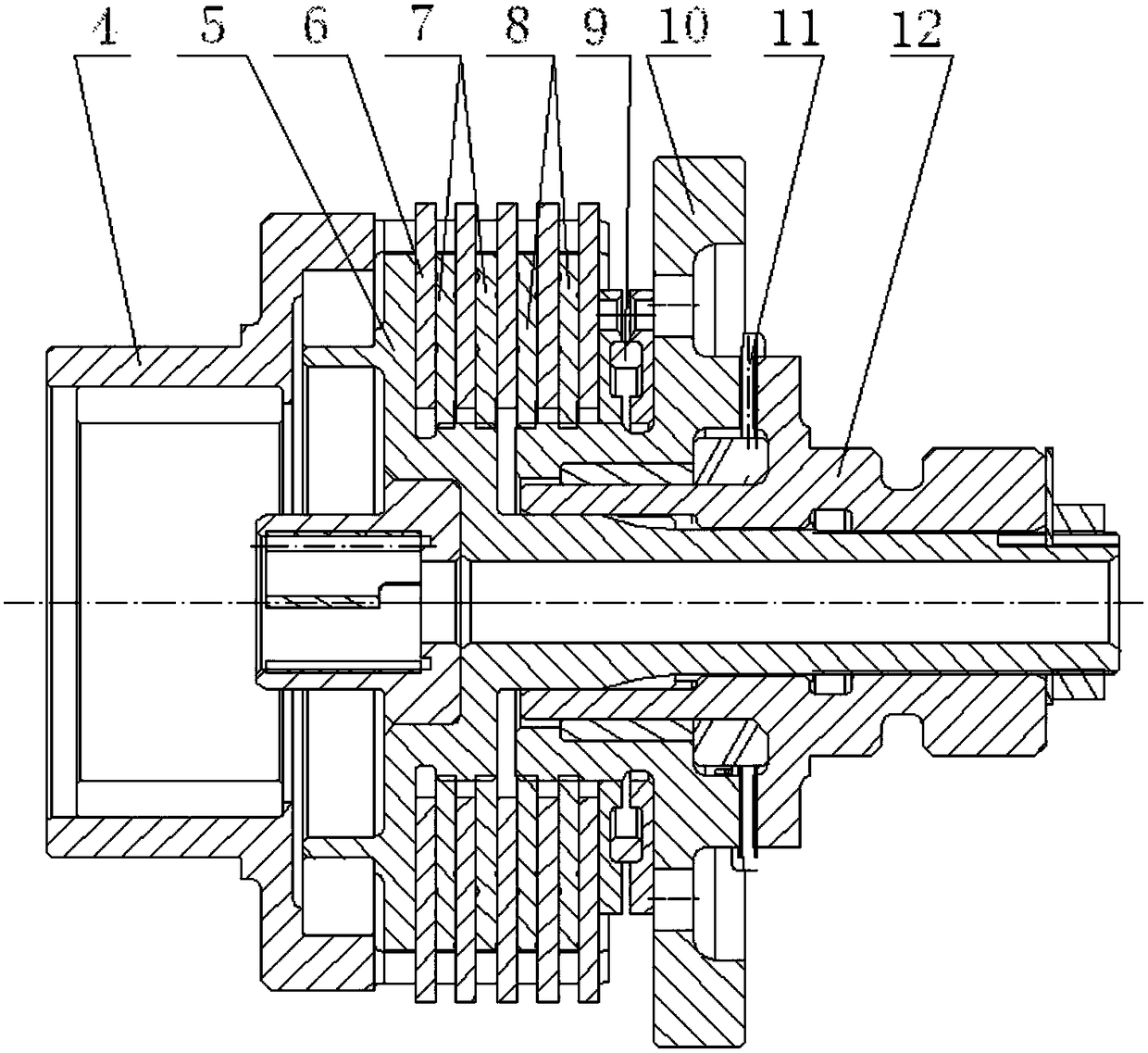 A self-tightening mechanical automatic brake device