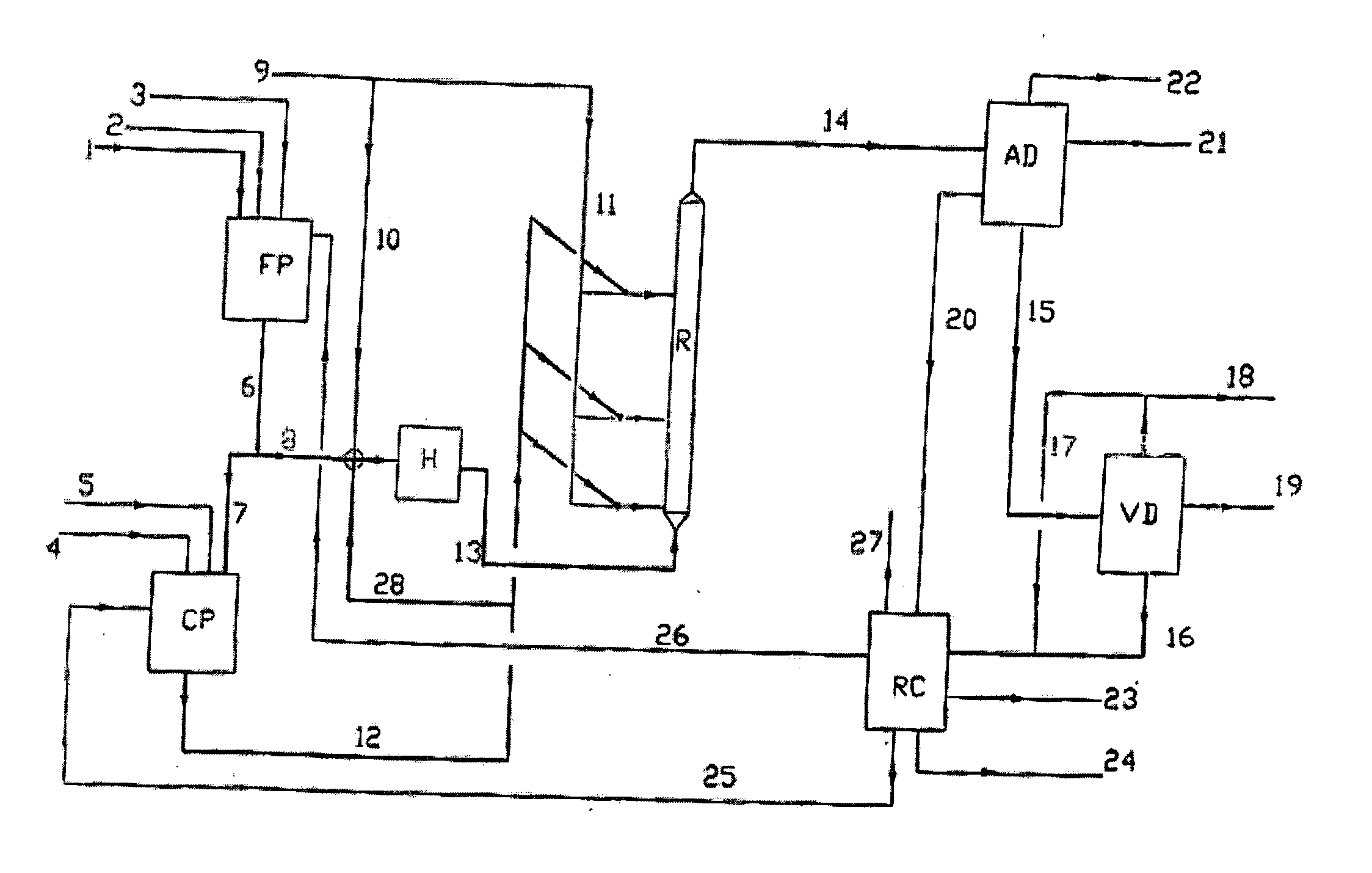 Process for hydroconverting of a heavy hydrocarbonaceous feedstock