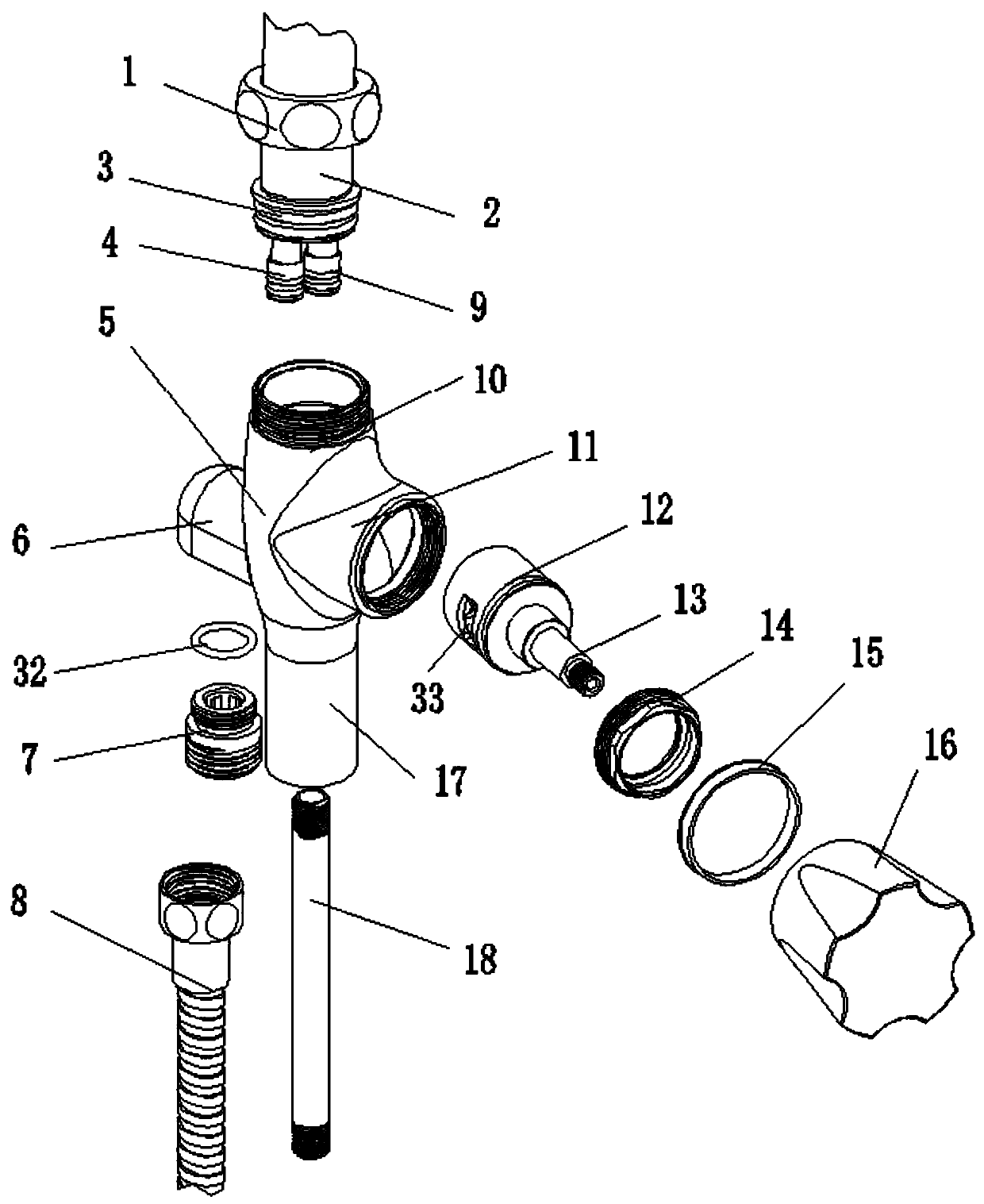 Multifunctional water dividing valve