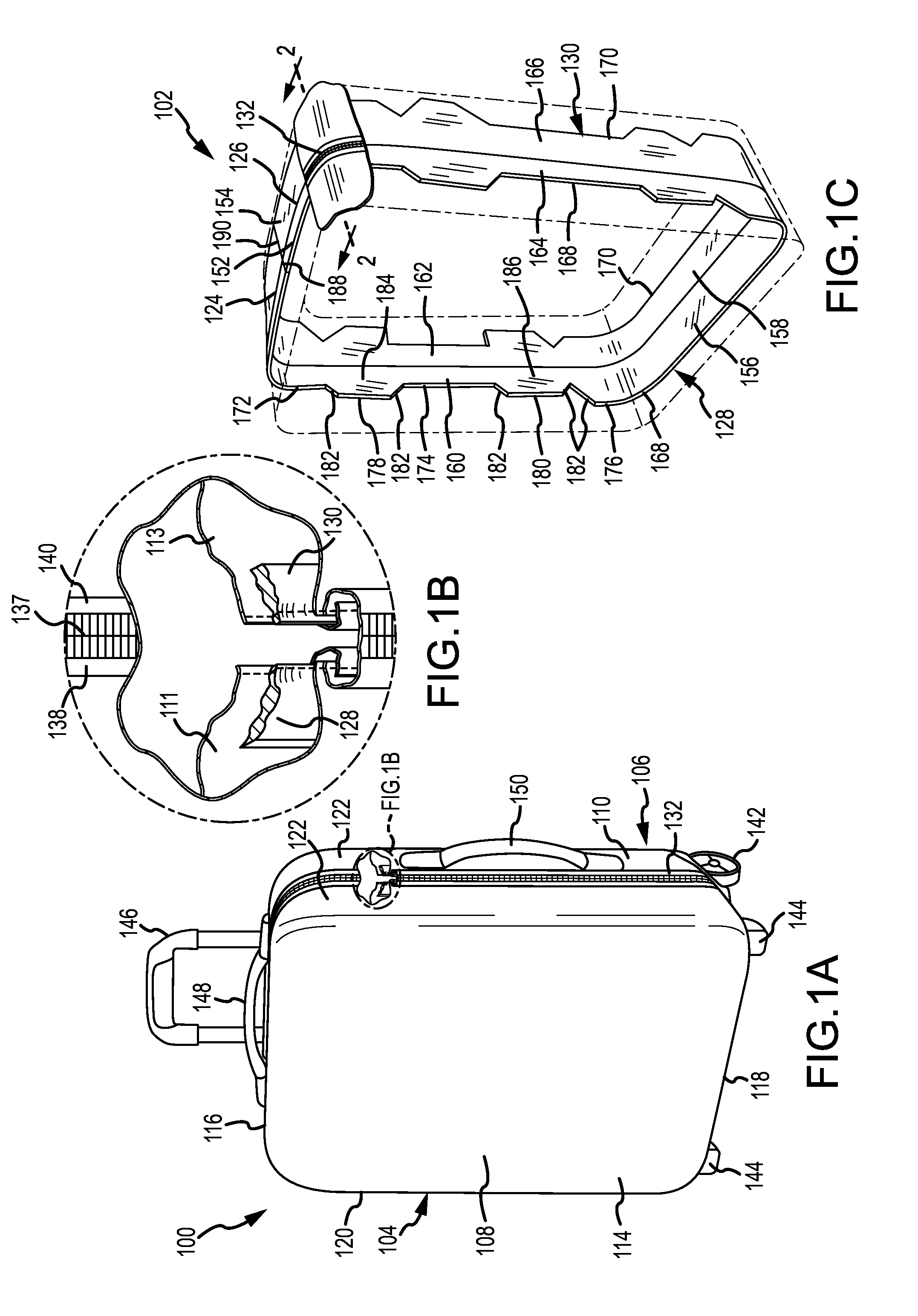 Frame structure for a luggage item