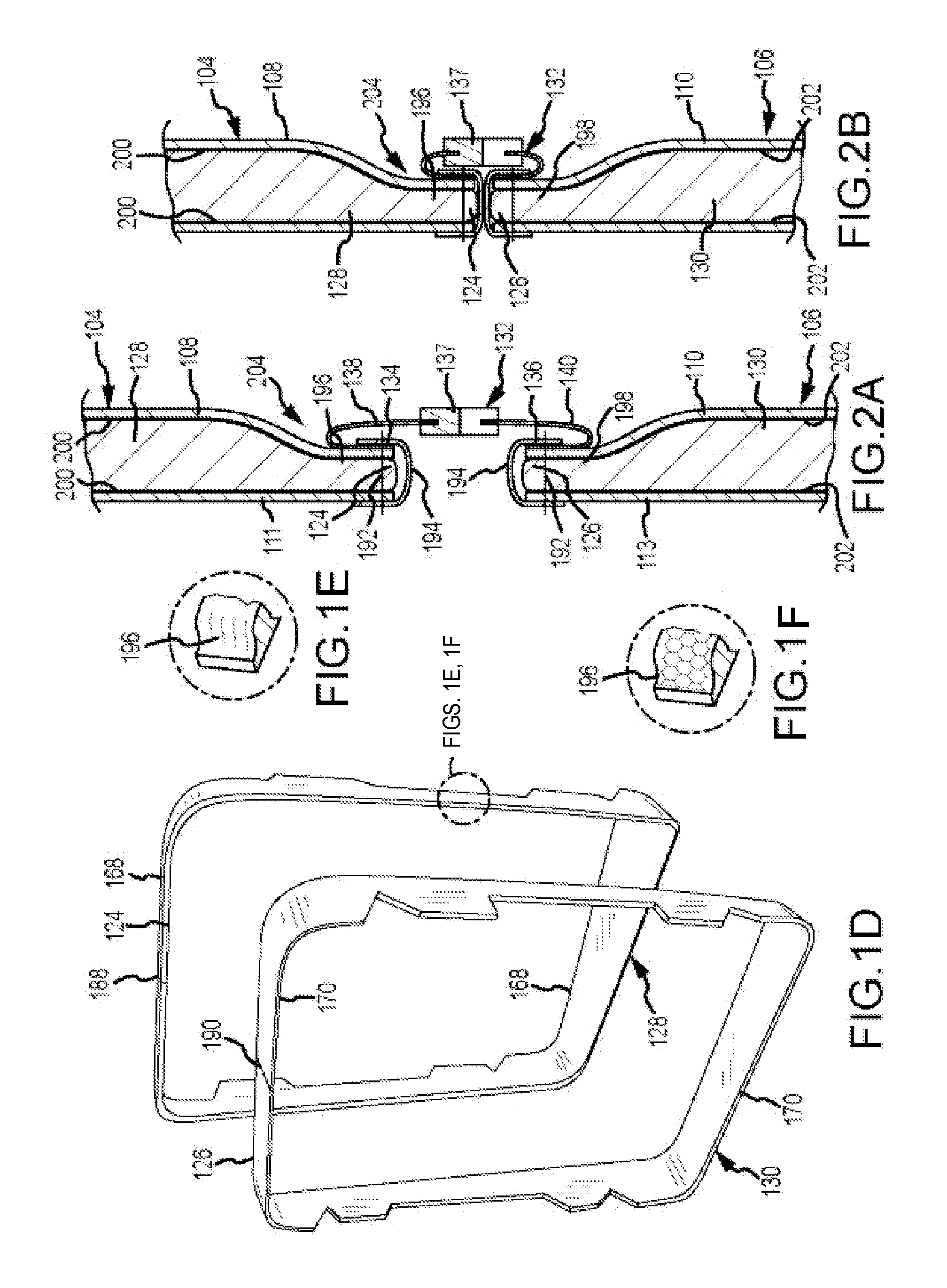 Frame structure for a luggage item