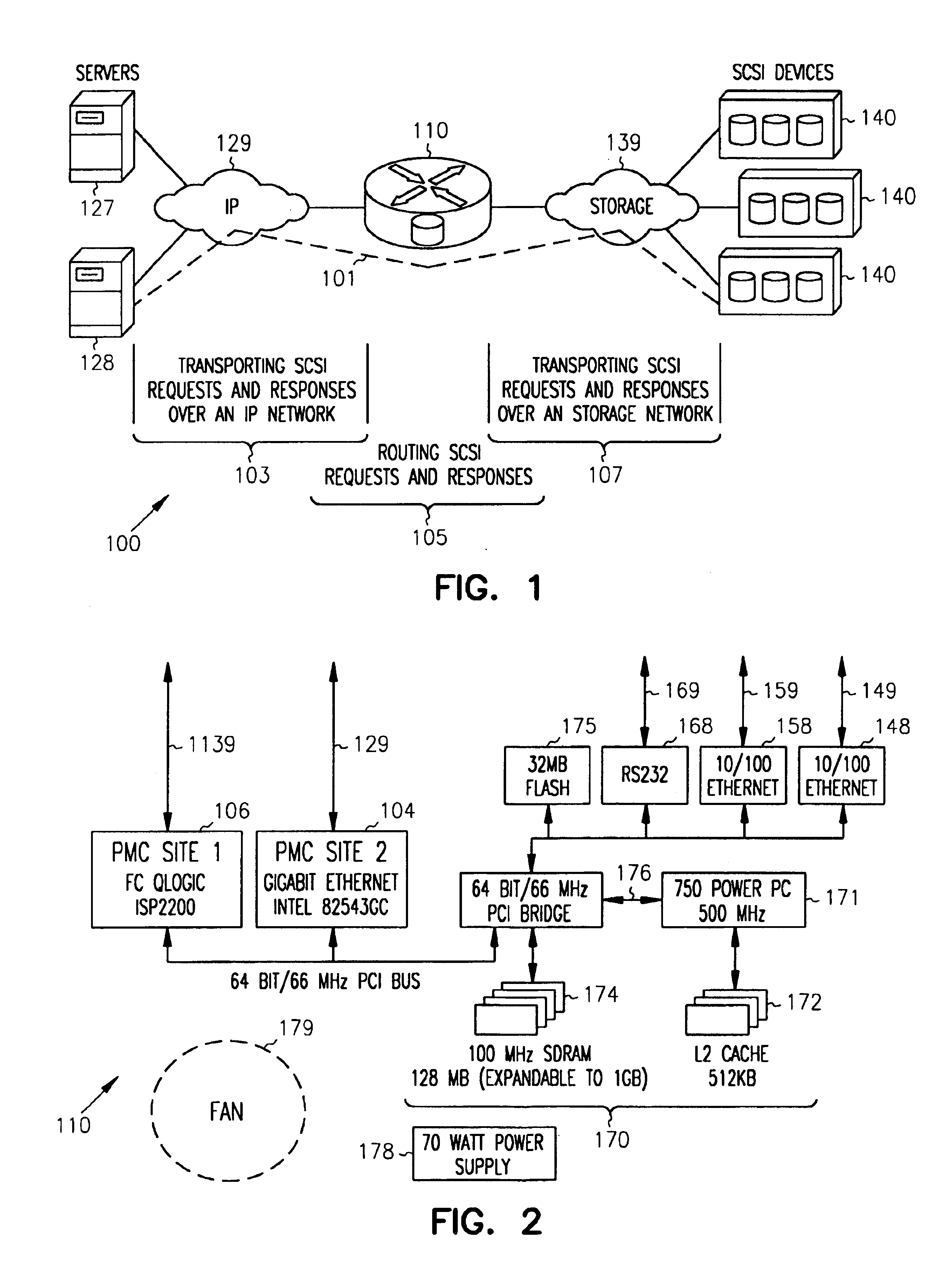 Method and apparatus for accessing remote storage using SCSI and an IP network