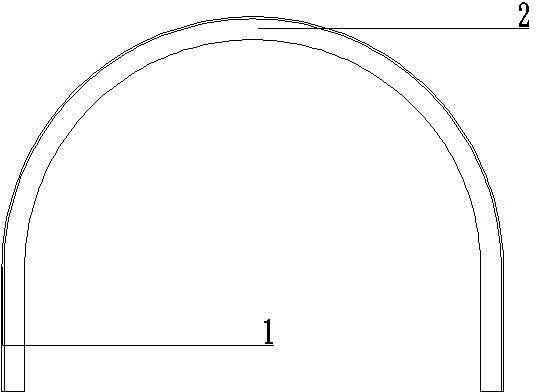 Construction method of concrete arched door and window lintel