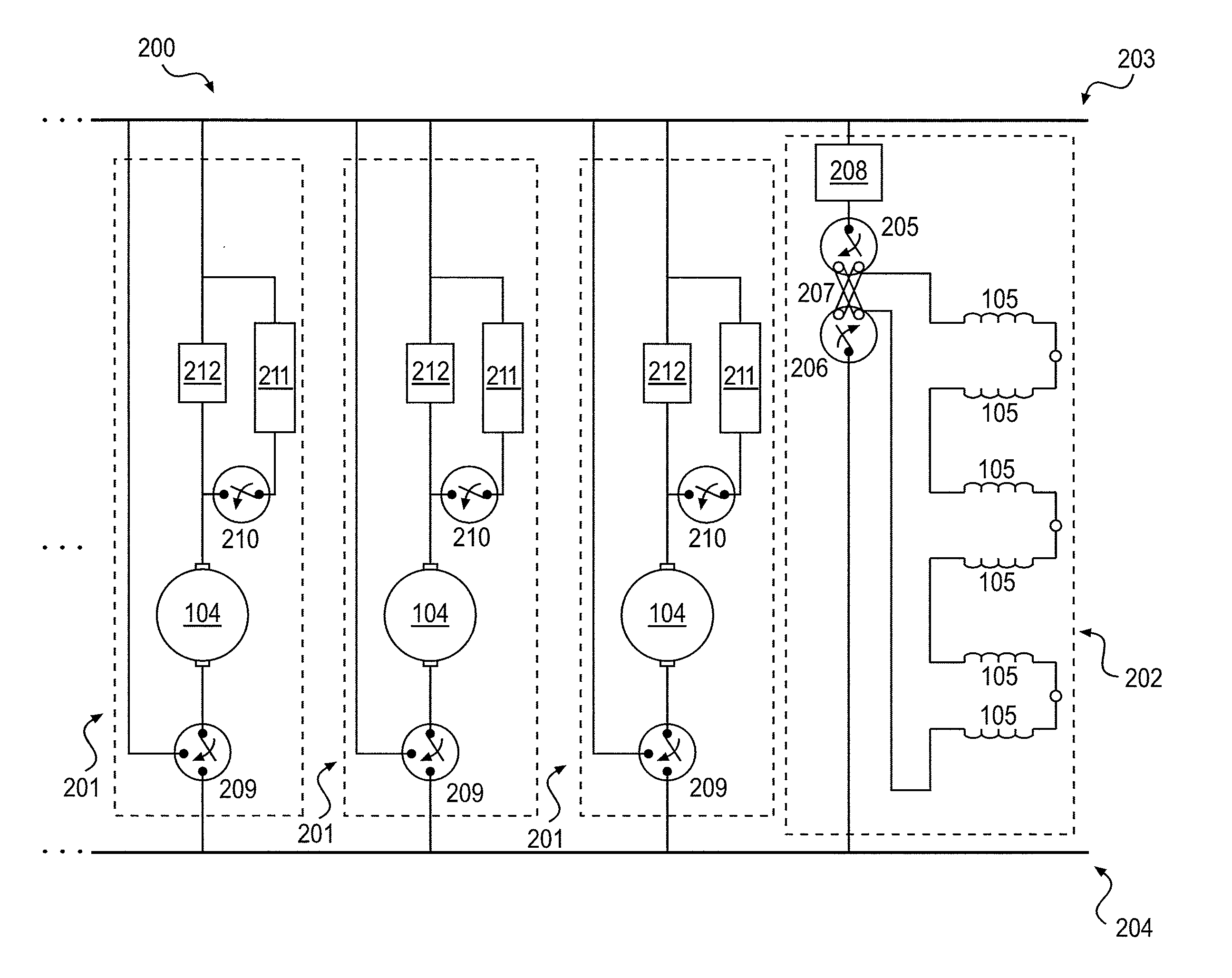 Continuously variable dynamic brake for a locomotive