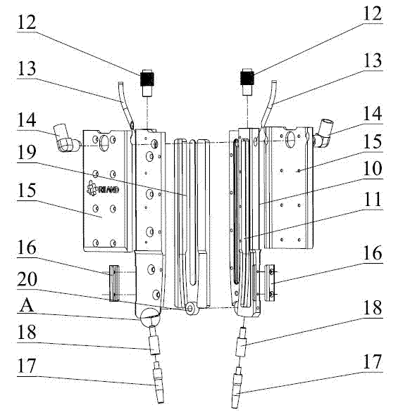 Narrow gap double-wire welding gun