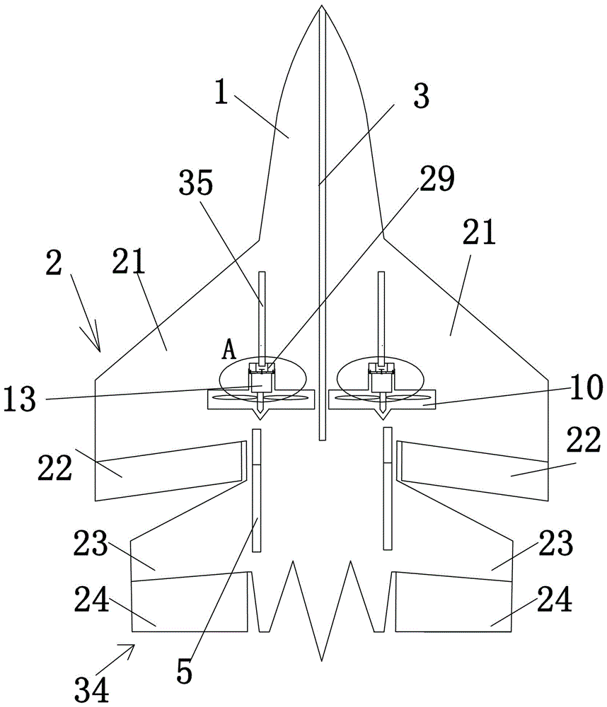 Multi-impeller remotely-controlled aircraft