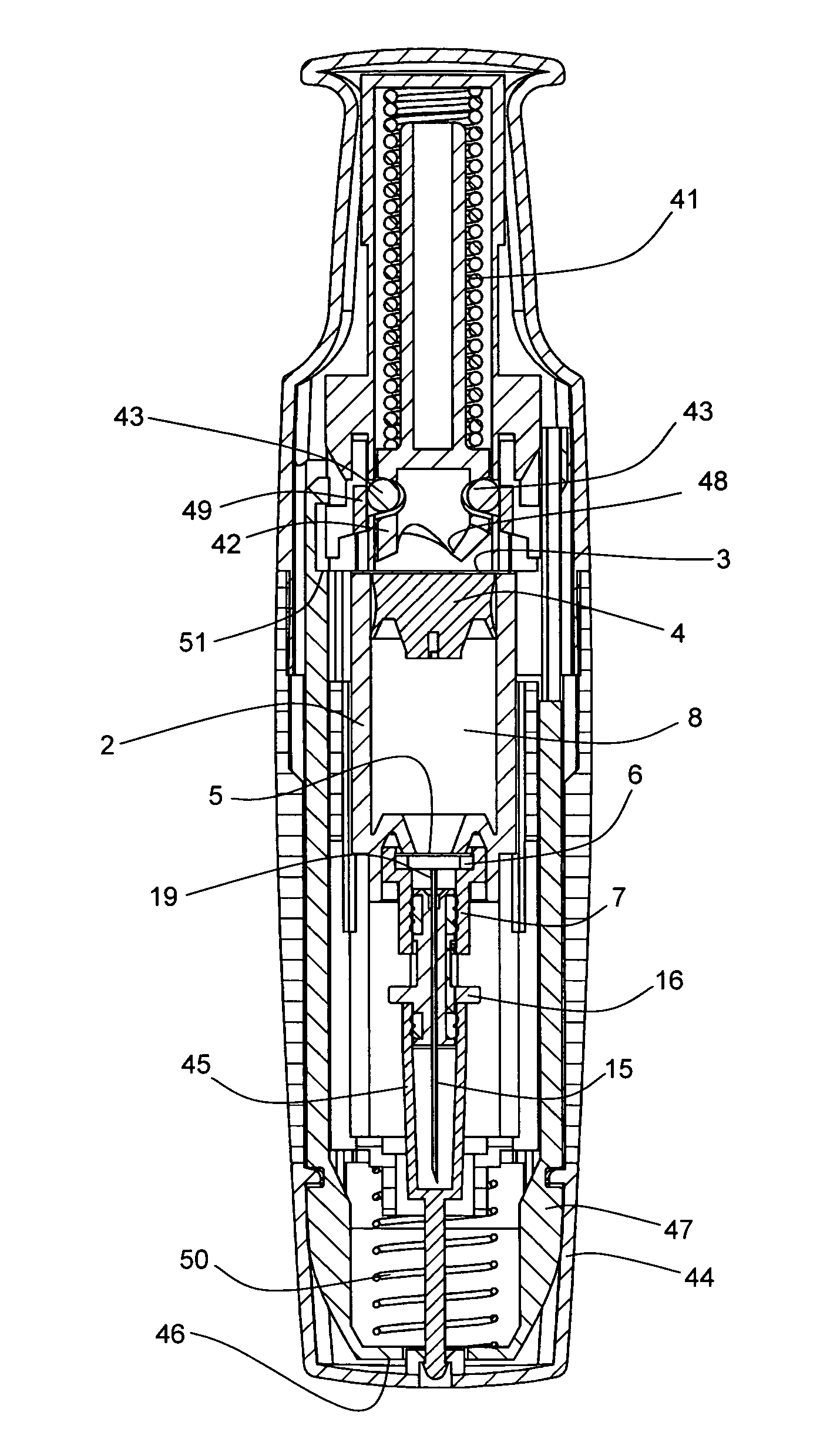 Drug container and delivery mechanism