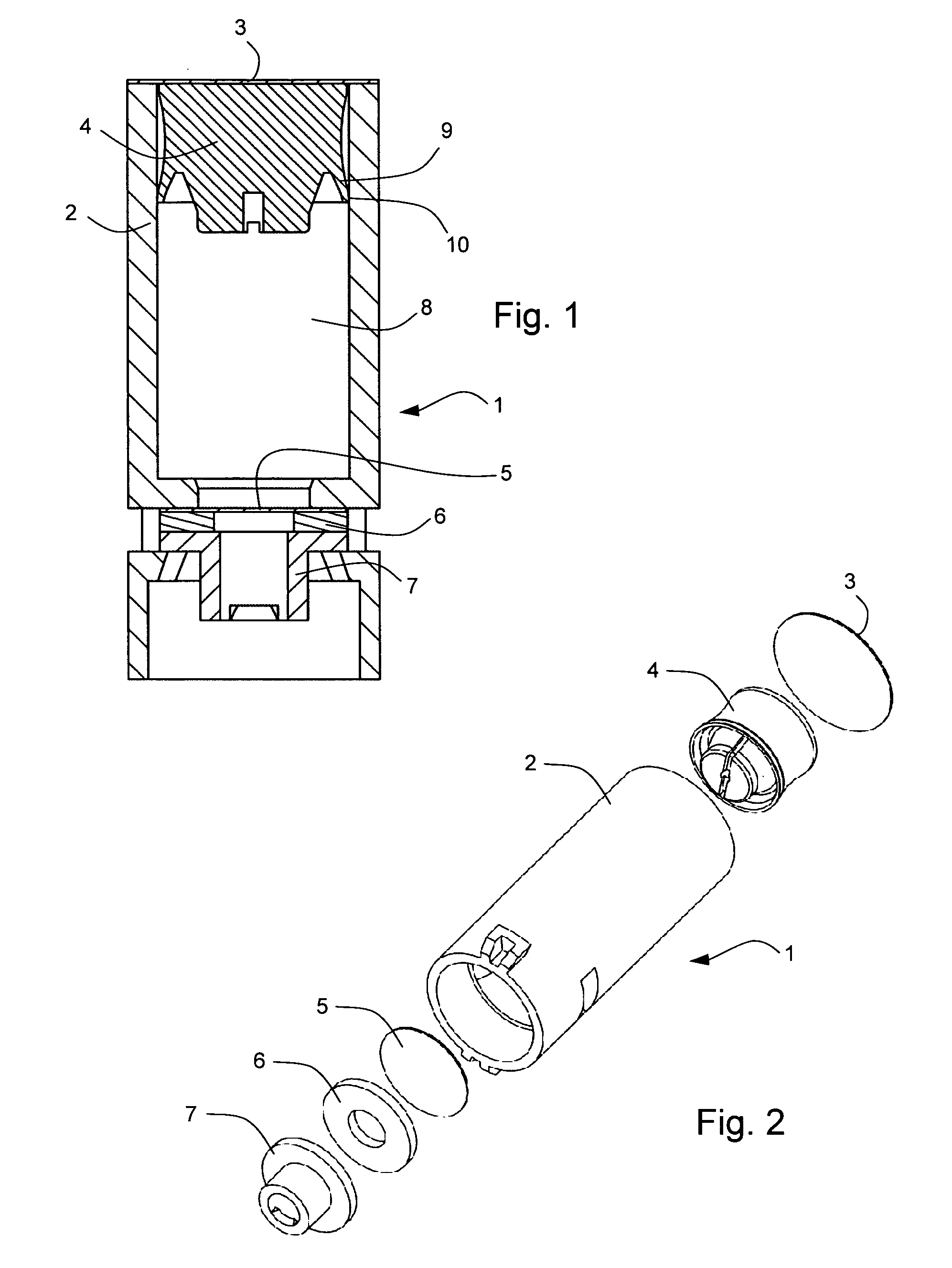 Drug container and delivery mechanism