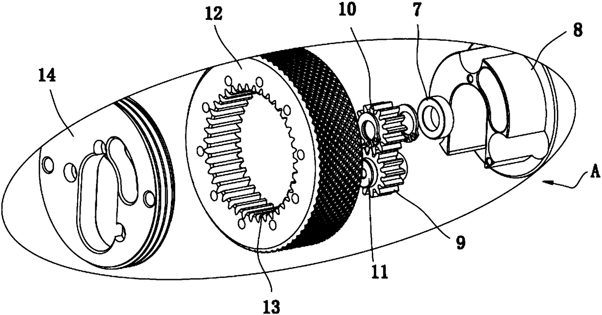 Tail line-out knob adjusting structure of draw-arc-type stud welding gun