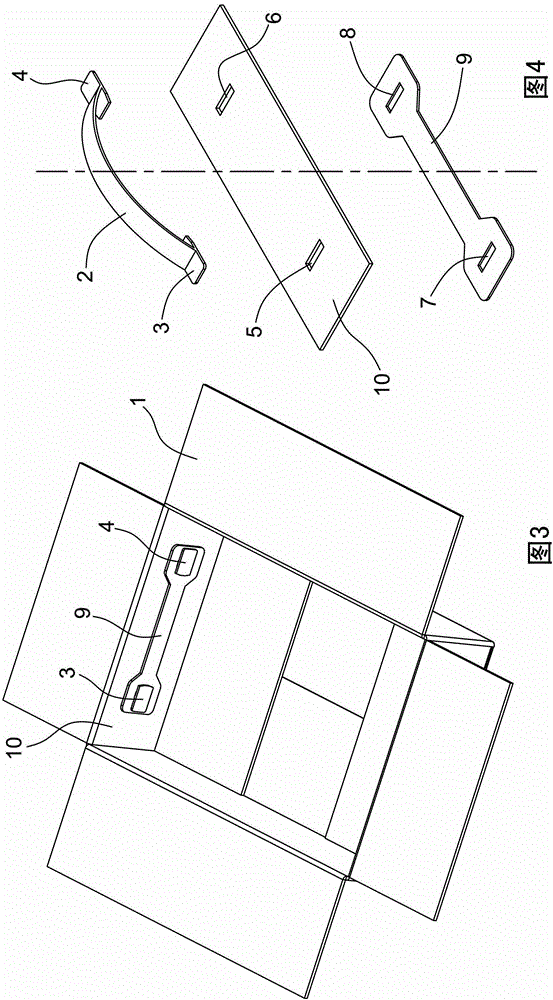 Production process of lifting handle of sticking-type packaging box