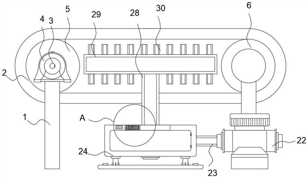 High-temperature-resistant PVC conveying belt for food processing production line