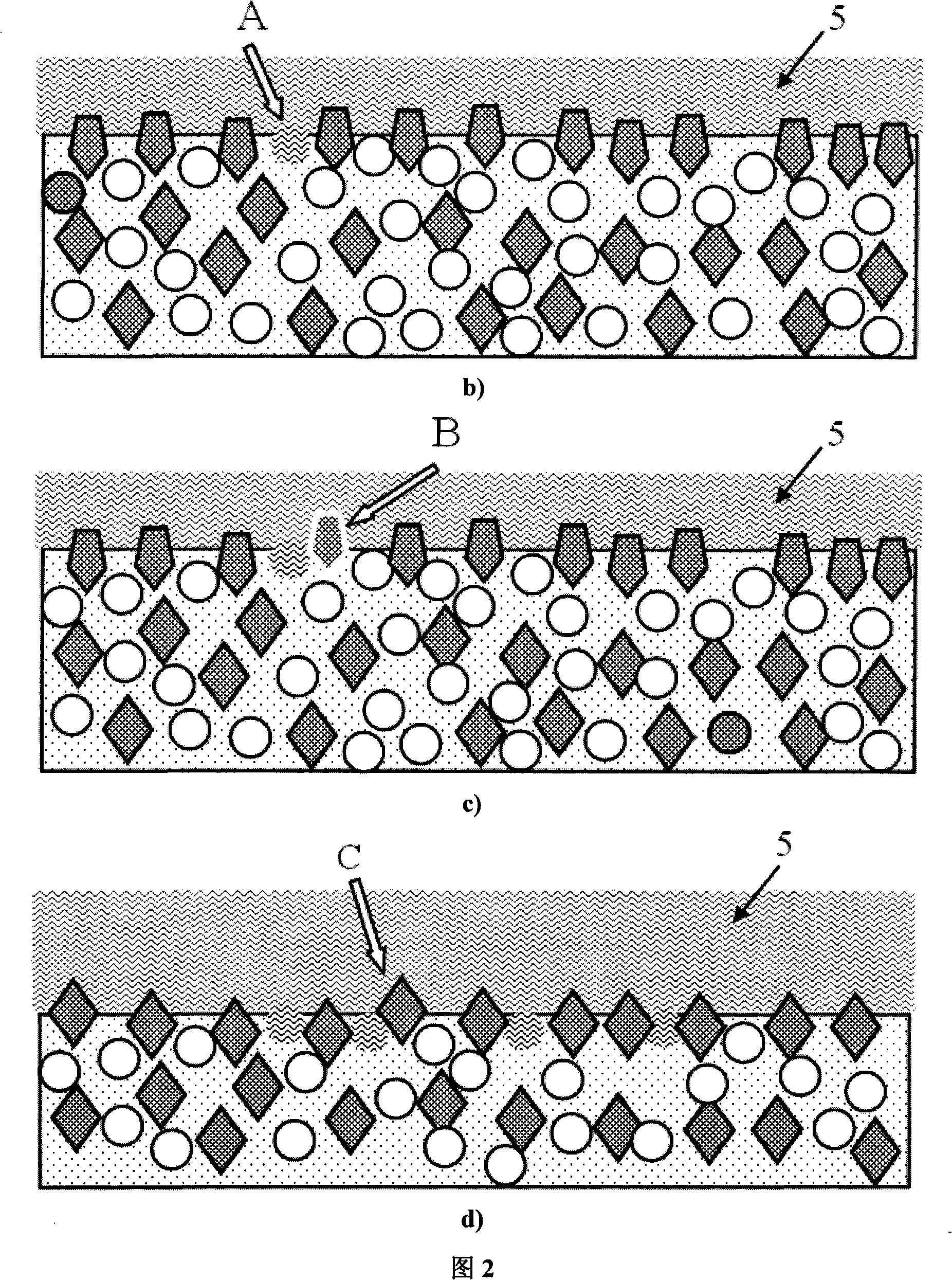 Finishing method of pore self-generation superhard abrasives grinding tool