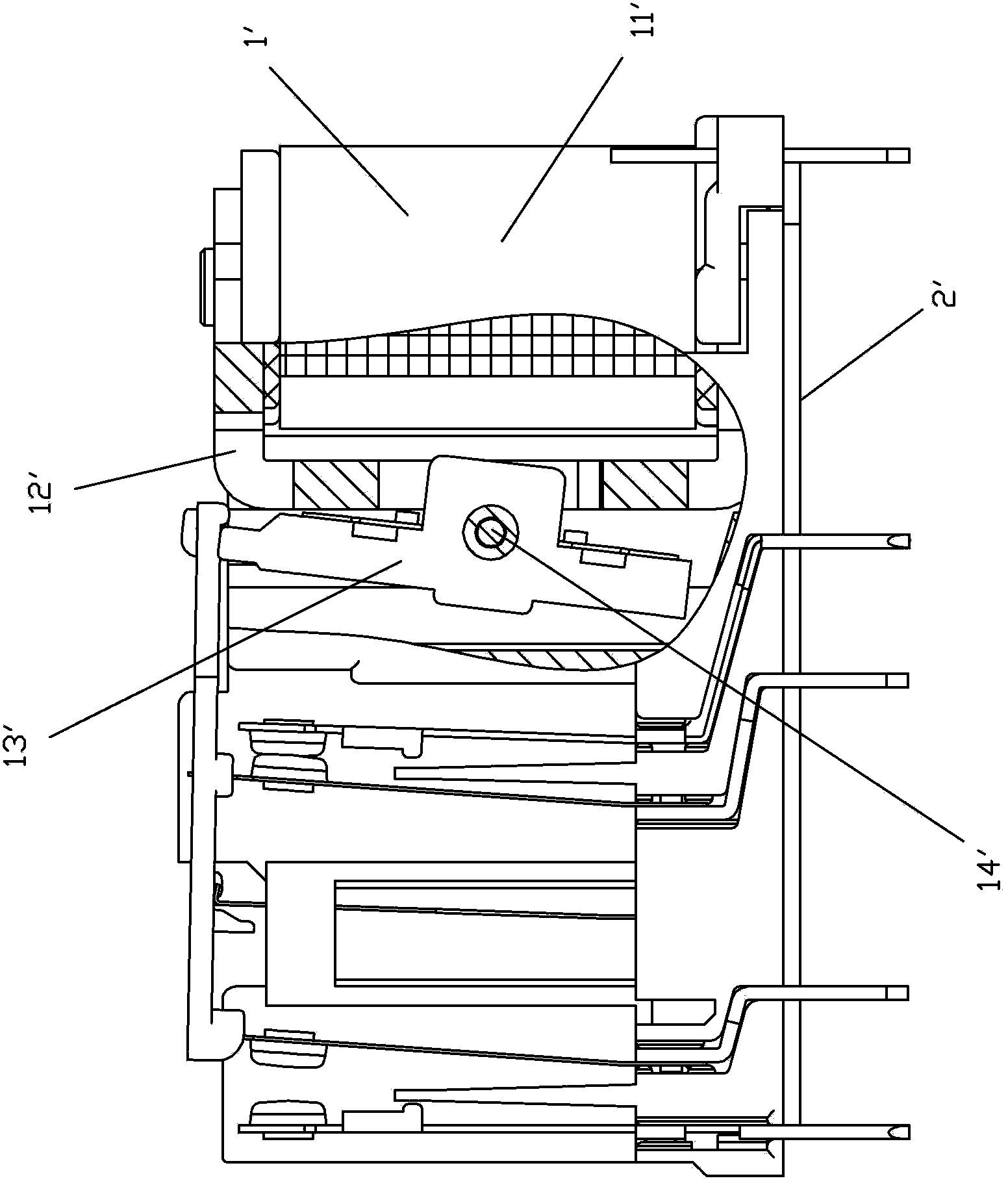 Electromagnetic relay with armature part convenient to insert