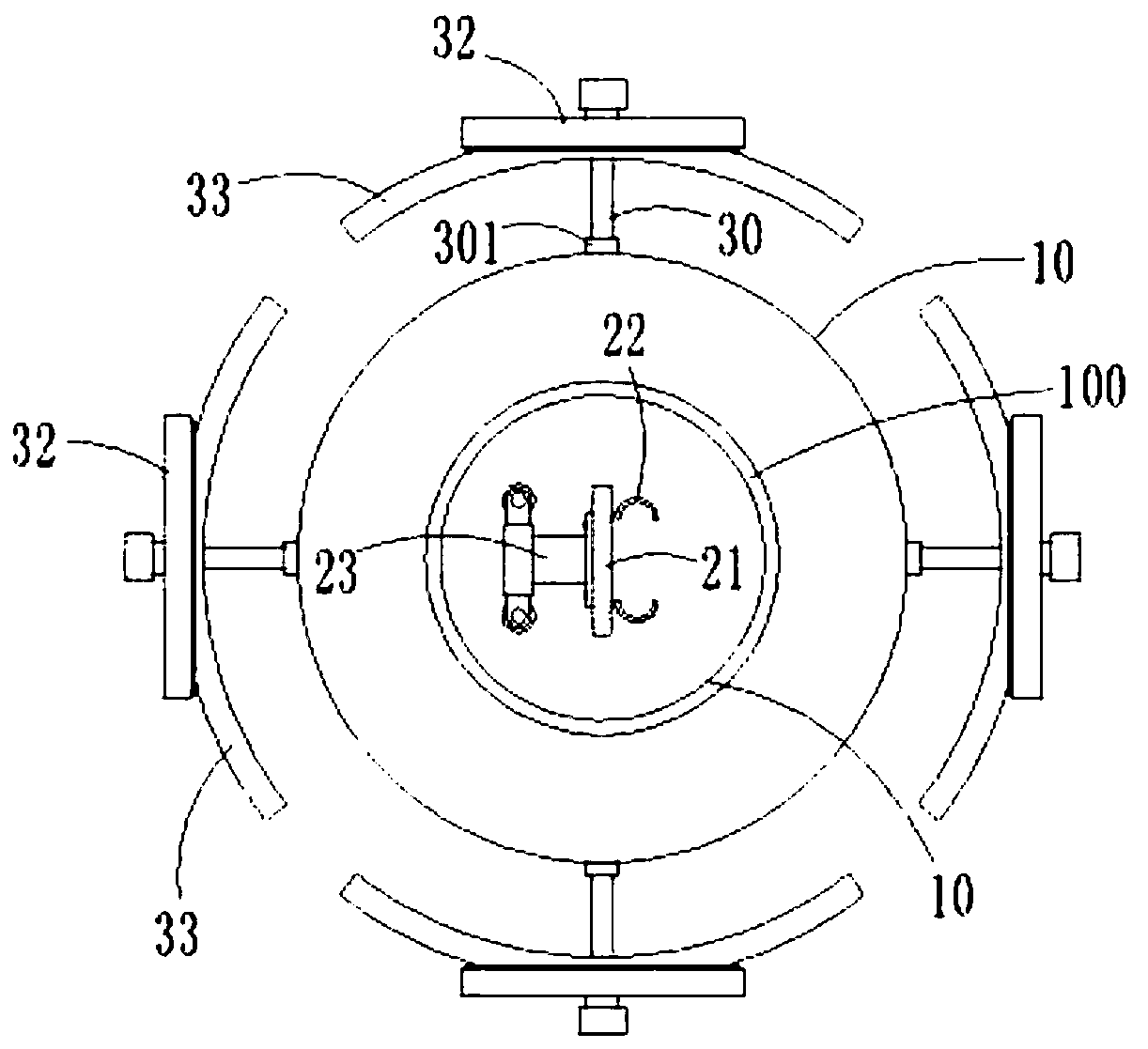 Dredging and relaxing type exercise device for psychiatry department