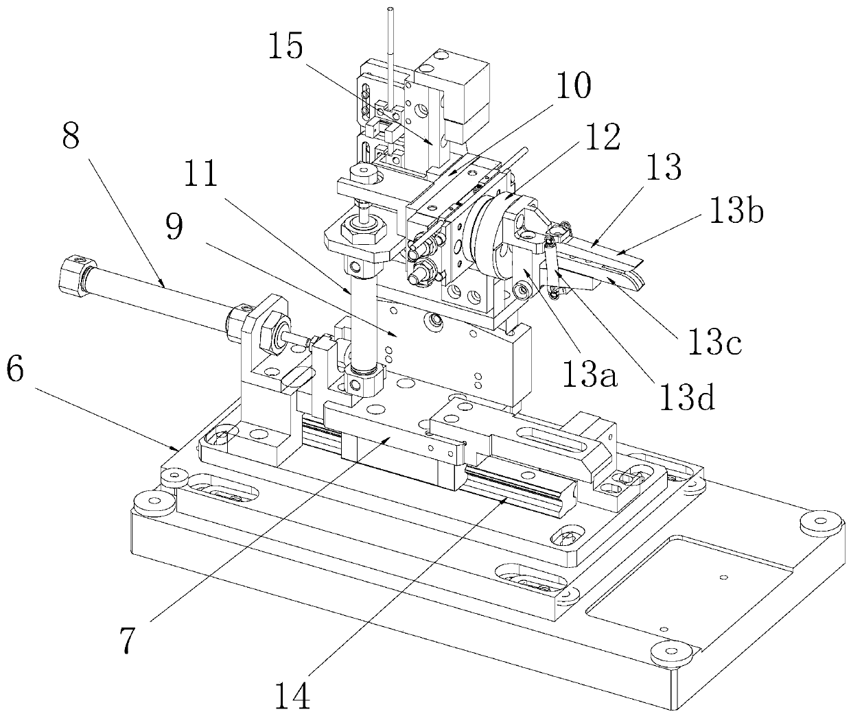 Automatic turnover device for welding cylindrical lithium ion battery cap assembly