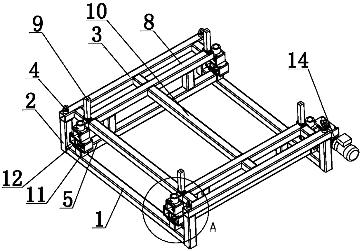 Screen plate frame used for driving UV photocuring lamp tubes