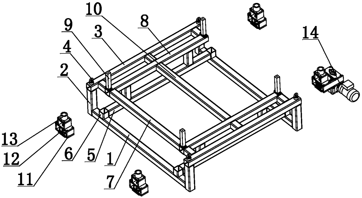 Screen plate frame used for driving UV photocuring lamp tubes