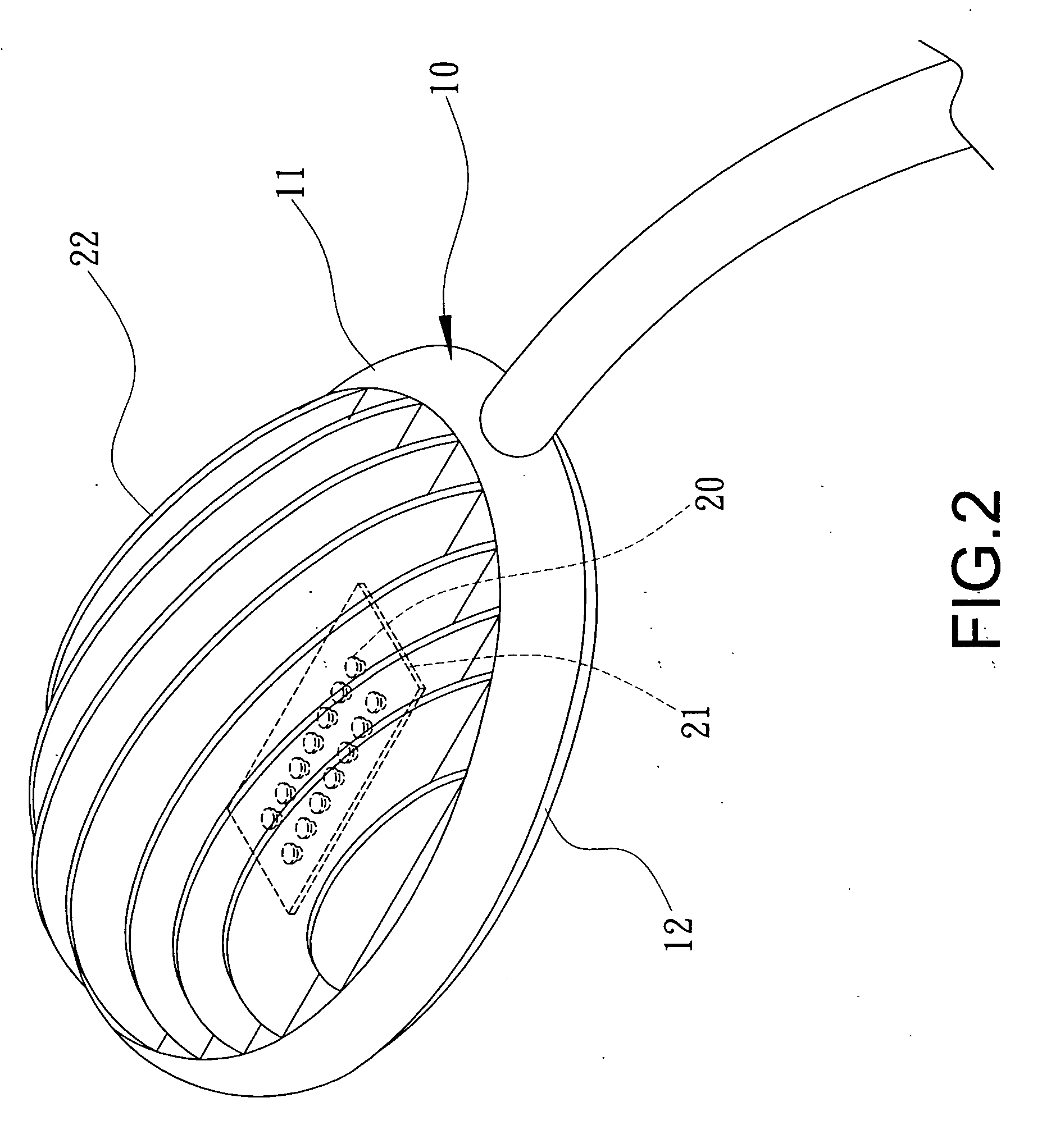 Street light with heat dispensing device