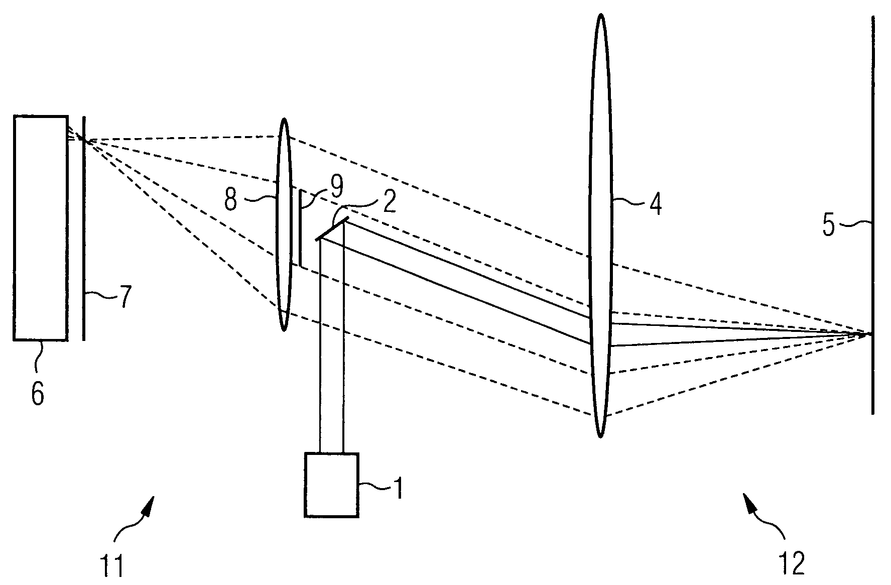 Optical sensor and method for optically inspecting surfaces