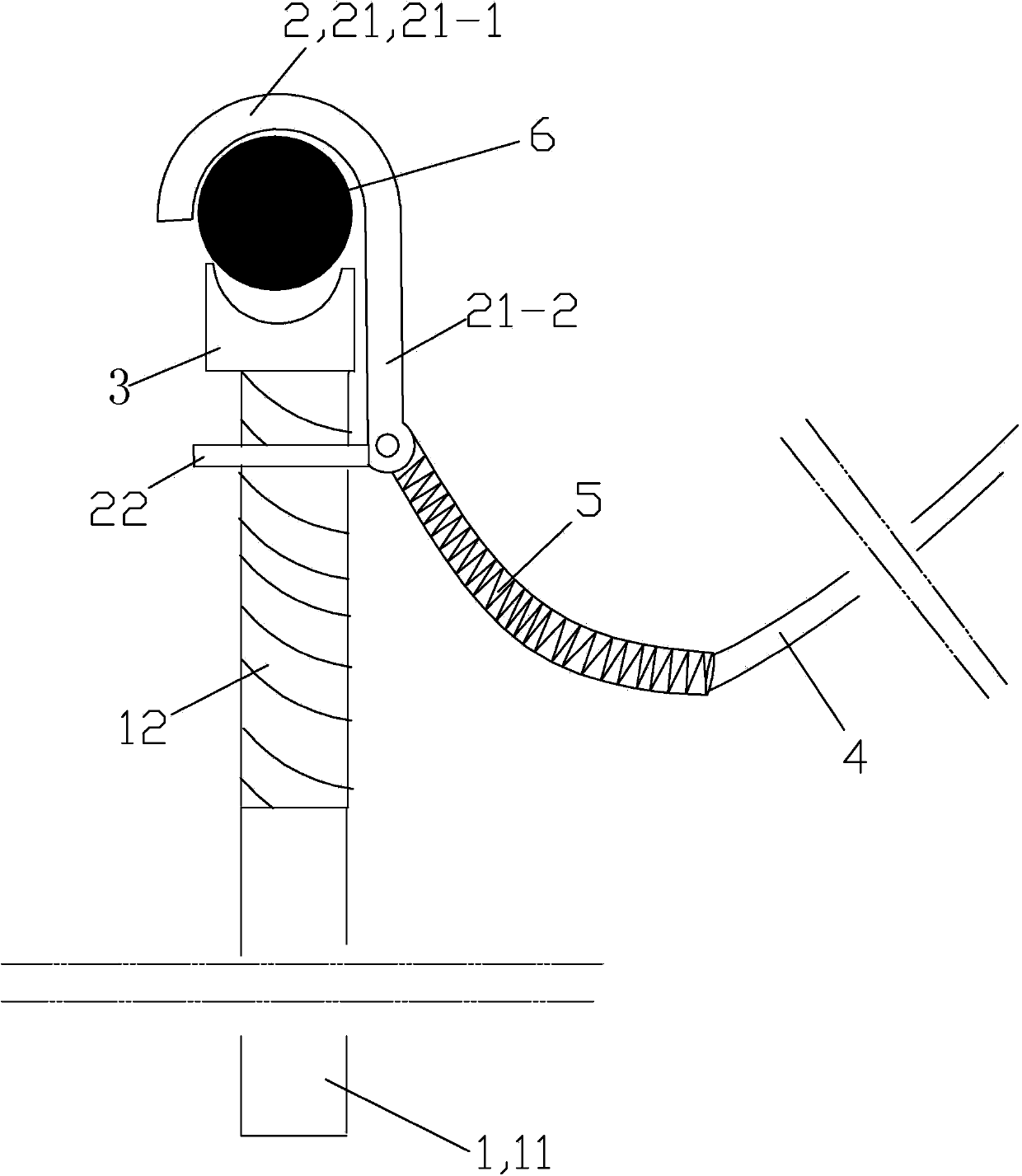 Ground rod for power supply line