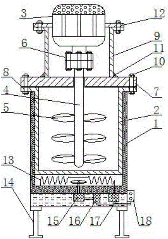 Material mixer for production of chemical raw material