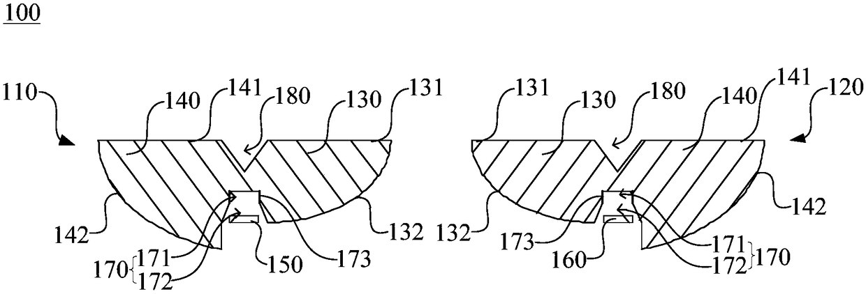 Automobile lamp and lenses