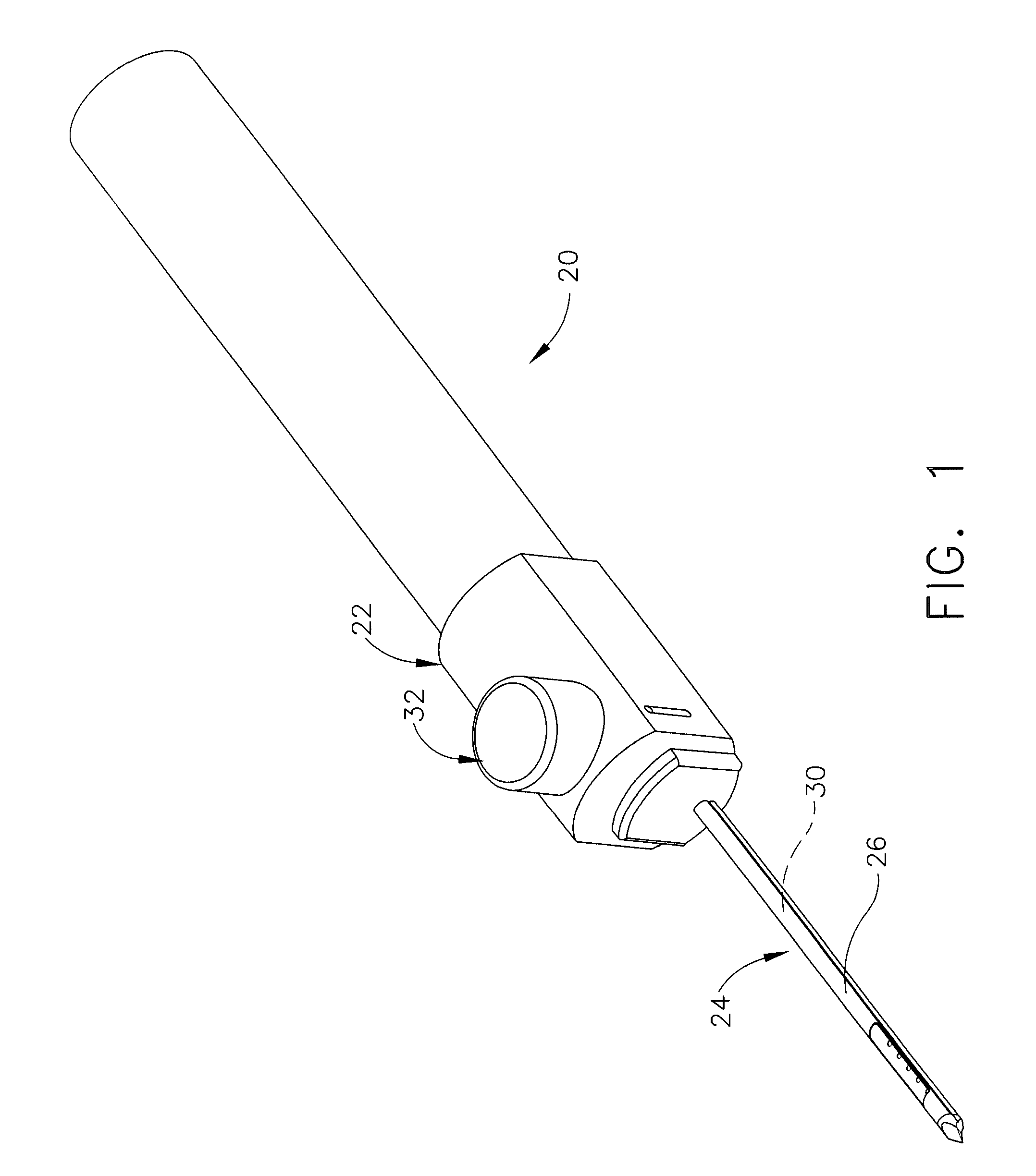 Biopsy instrument with improved needle penetration