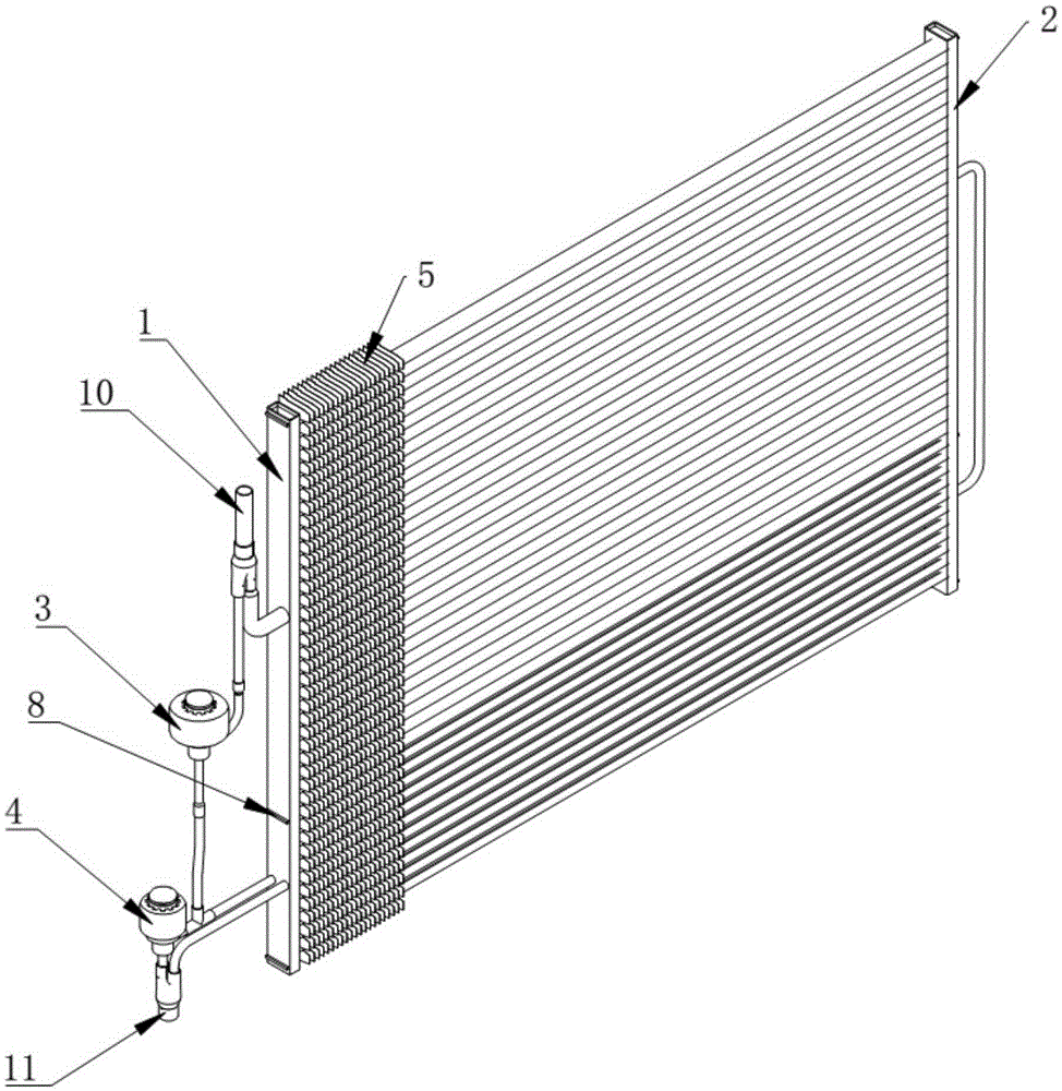 Parallel flow heat exchanger, air conditioner with the same and control method of air conditioner