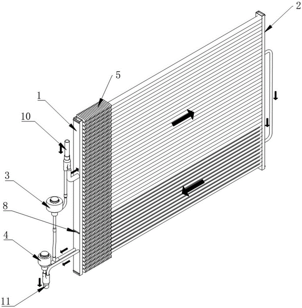 Parallel flow heat exchanger, air conditioner with the same and control method of air conditioner