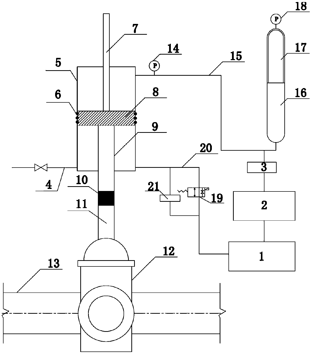 Intelligent emergency cutoff linear motion valve device and application method