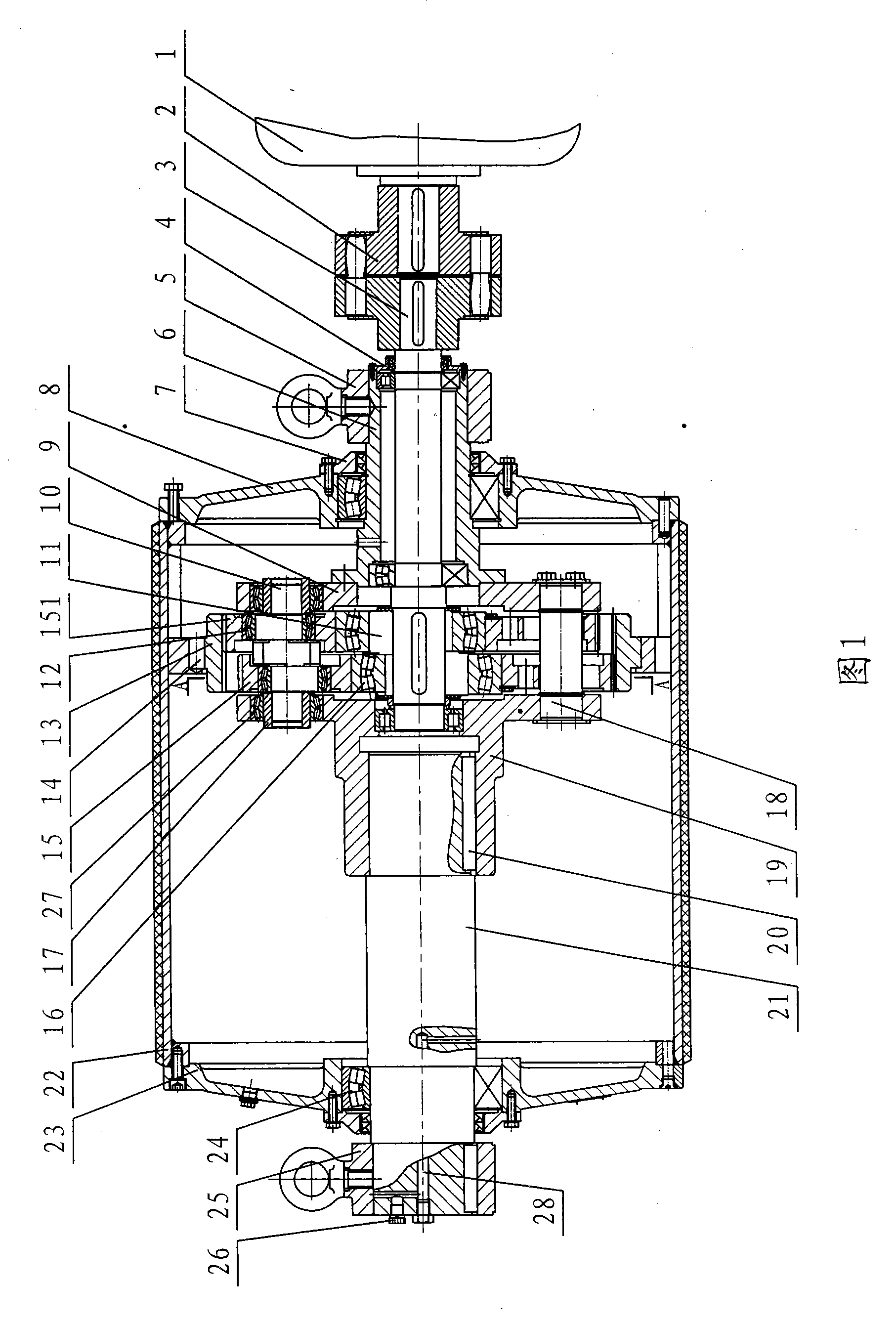 Exterior-mounted star wheel motorized driving pulley