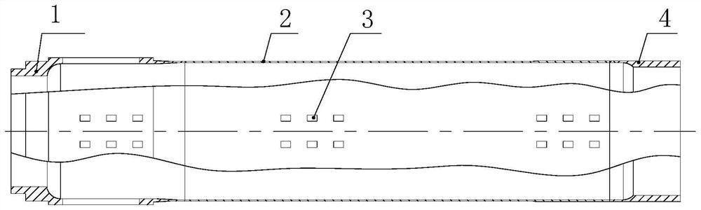 Segmented series-connection type telescopic inner supporting tool and method