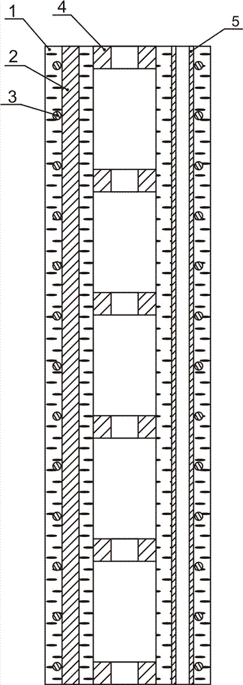 Post-tensioned prestressing rectangular hollow foundation pit support pile