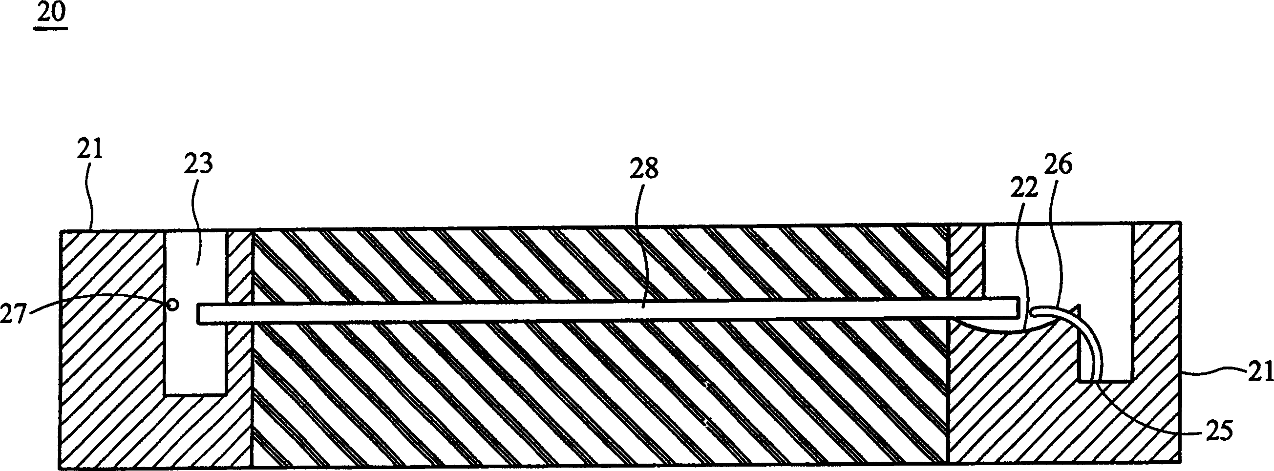 Portable electrophoresis detecting device and its basement