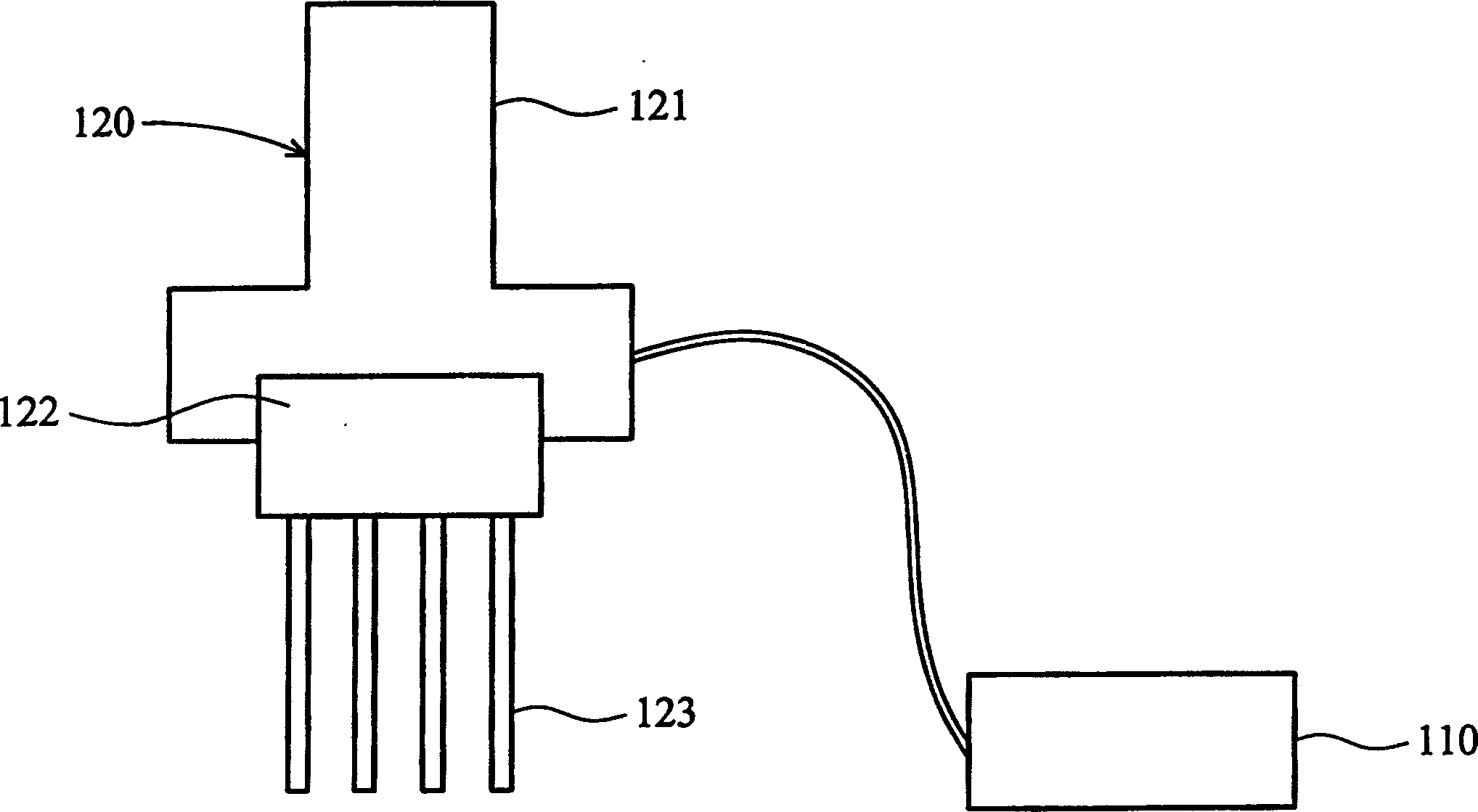 Portable electrophoresis detecting device and its basement