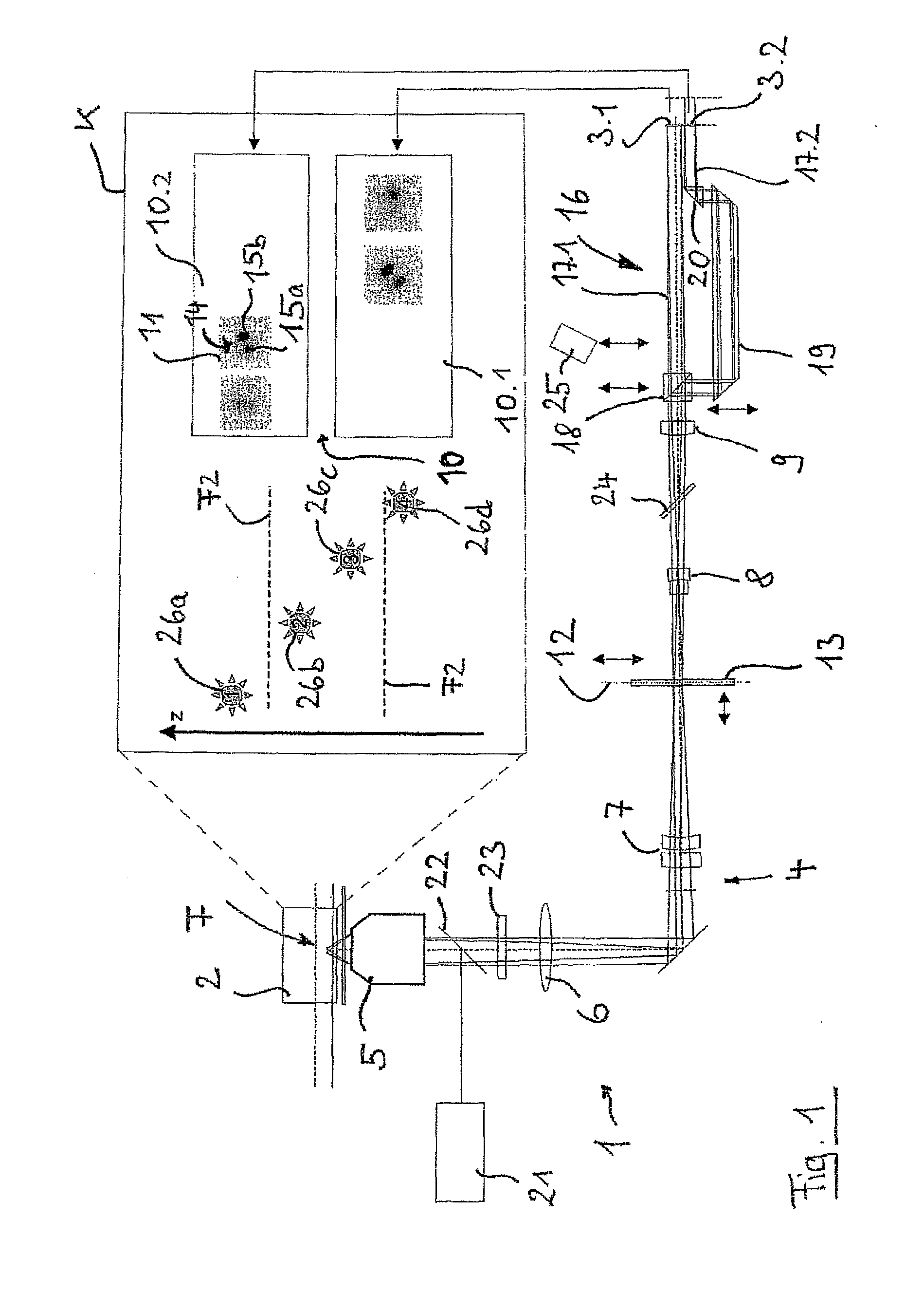 Microscope and method for 3D high-resolution localization microscopy with an enlarged measurement region