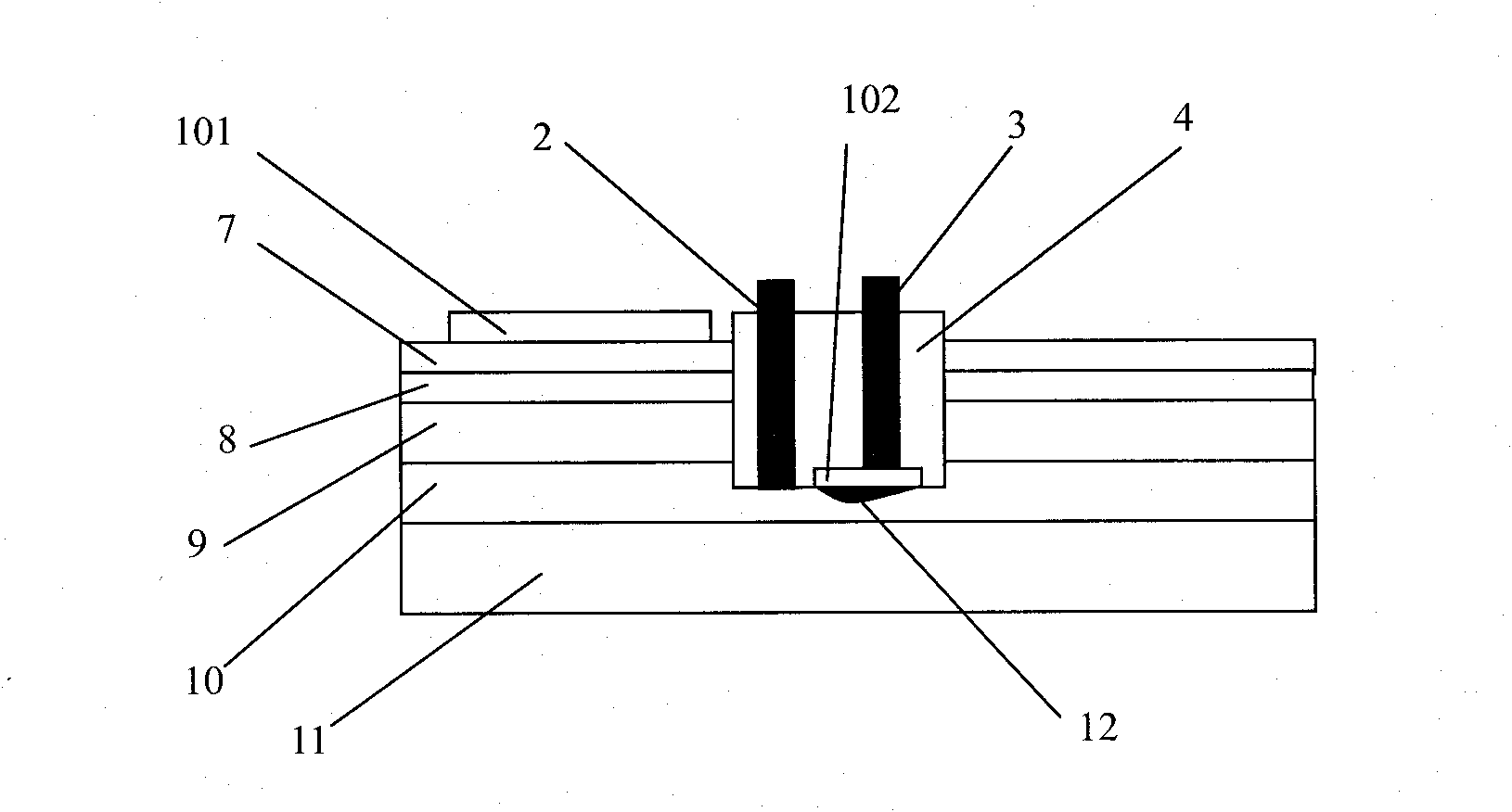 High-power LED (light-emitting diode) with Schottky diode for measuring temperature