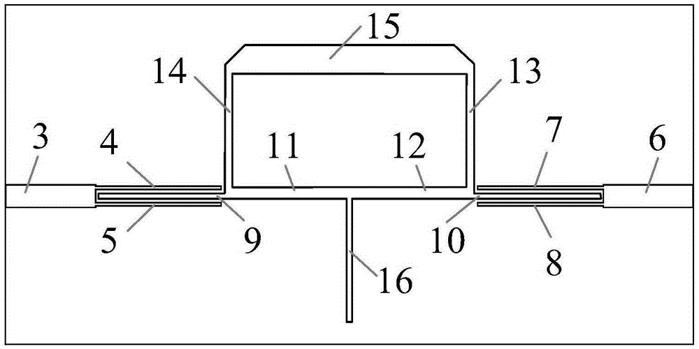 Broadband band-pass filter based on seven-mode resonator